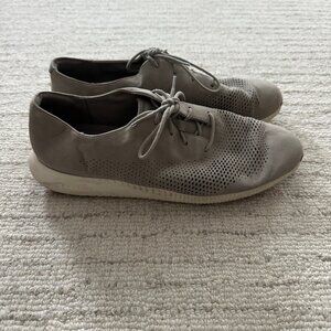 Cole Haan Grand OS Zerogrand Women's Gray Oxford Suede‎ Shoes Sneakers